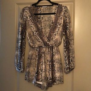 Snake Skin Print Romper